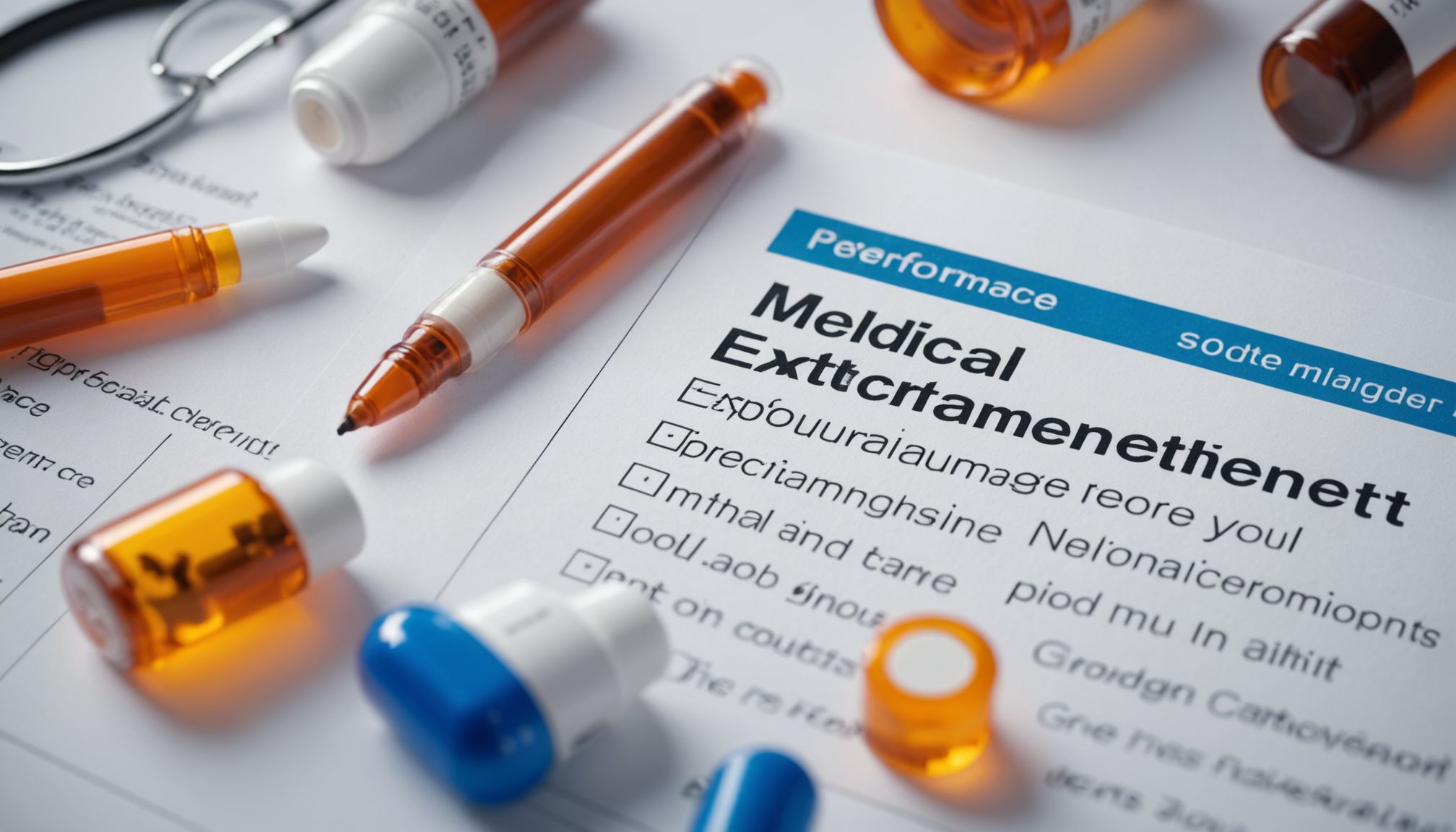 Illustration médicale montrant des symboles de santé, de sport et de vigilance autour des performance enhancement drugs